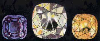 Les diamants de l’écrin de velours rouge.