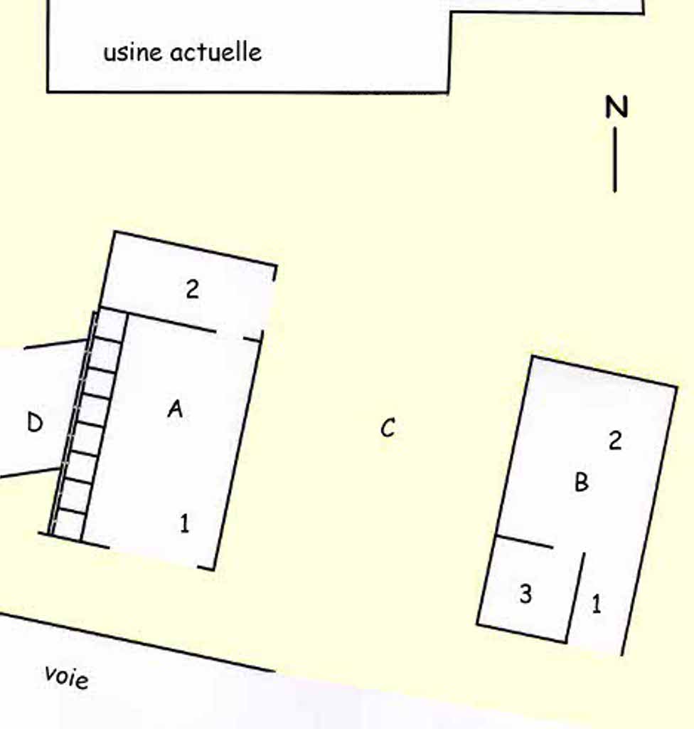 Plan du site. Croquis Jean-Pierre Cosnier