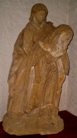 Saint Jean soutenant la Vierge en pleurs. Fin XVe-début XVIe s.