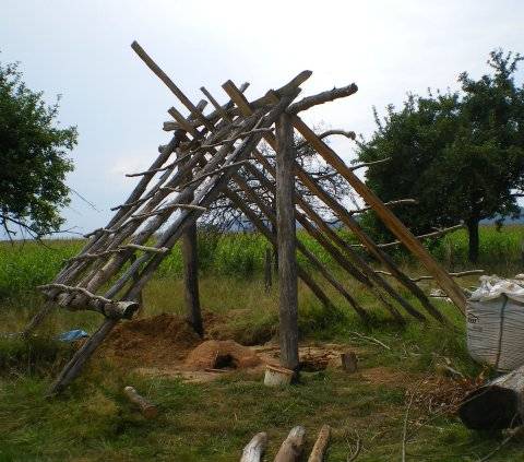 La structure prévue pour les fours à céramique.