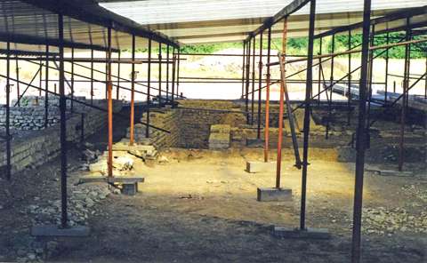 Fouilles de la villa de Reinheim.