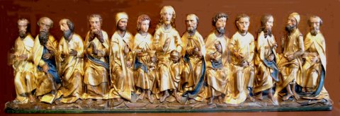 La prédelle du retable du Jugement Dernier de Haguenau.