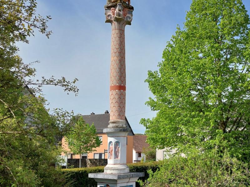Reconstitution d'une colonne de Jupiter à Schwarzenacker. Photo Marc Heilig