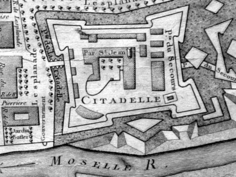 La Citadelle de Metz sur le plan de 1781. Bibliothèque Nationale