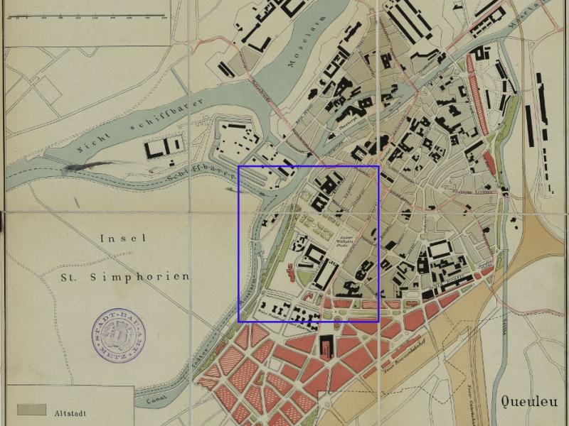 Plan de Metz de 1903. Bibliothèque Nationale