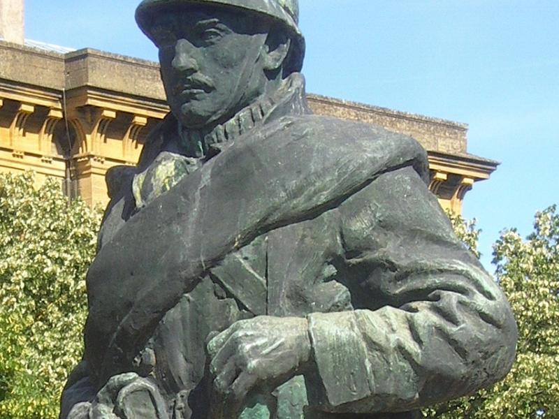 Le second Poilu de Bouchard. Détail du visage. Photo Marc Heilig