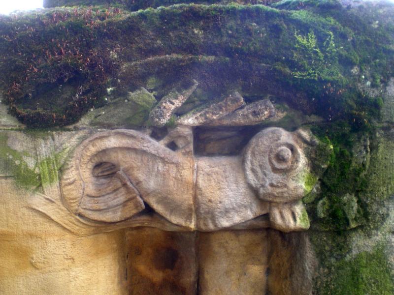 Fontaine du Jardin Boufflers. Poisson. Photo Marc Heilig