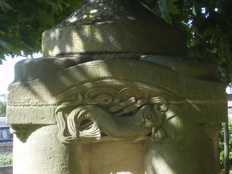 Fontaine du Jardin Boufflers. Poisson. Photo Marc Heilig