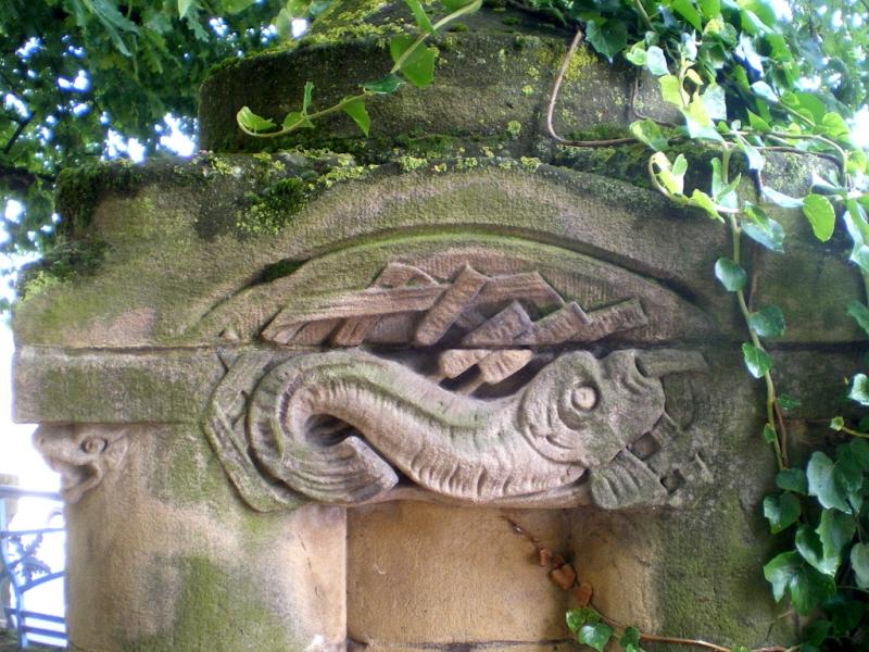 Fontaine du Jardin Boufflers. Poisson. Photo Marc Heilig